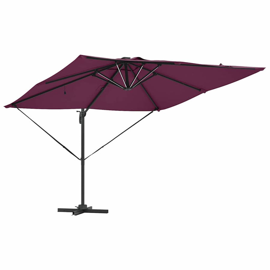 Parasol Bordeaux Rood 286 x 284 x 270 cm Aluminium en Polyester