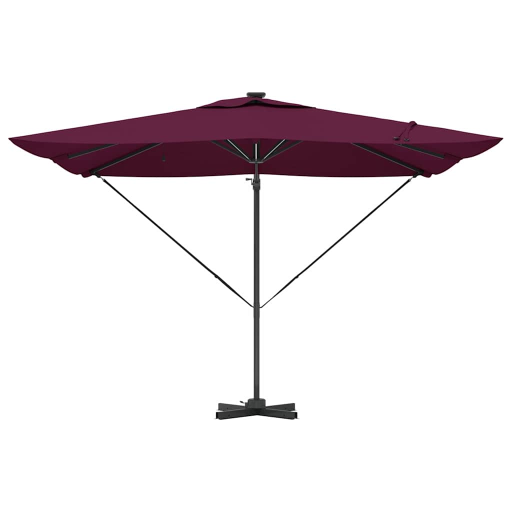 Parasol Bordeaux Rood 286 x 284 x 270 cm Aluminium en Polyester