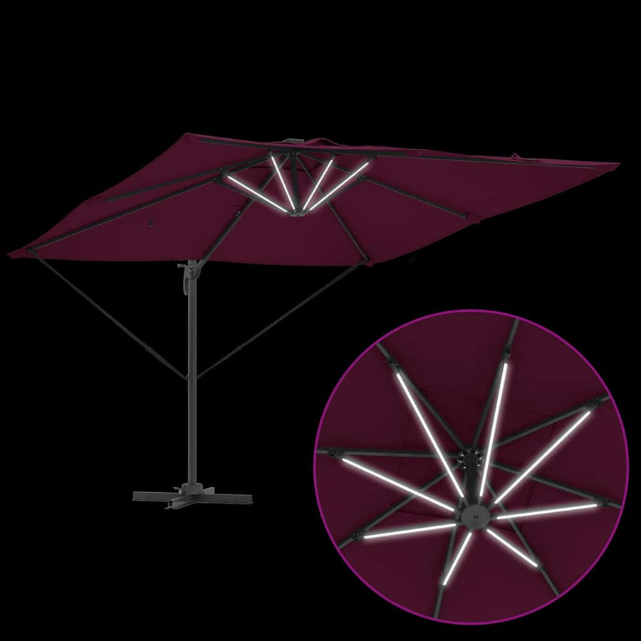 Parasol Bordeaux Rood 286 x 284 x 270 cm Aluminium en Polyester