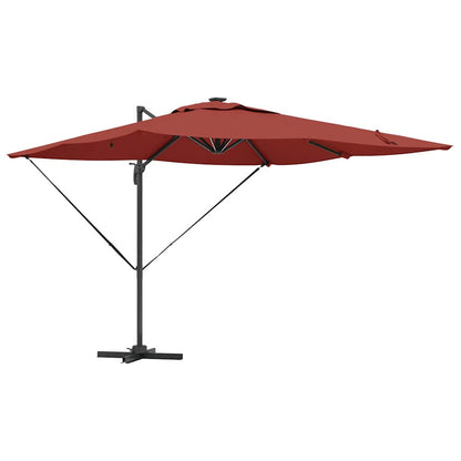 Parasol 286 X 284 X 270 Cm Aluminium En Polyester Terracotta
