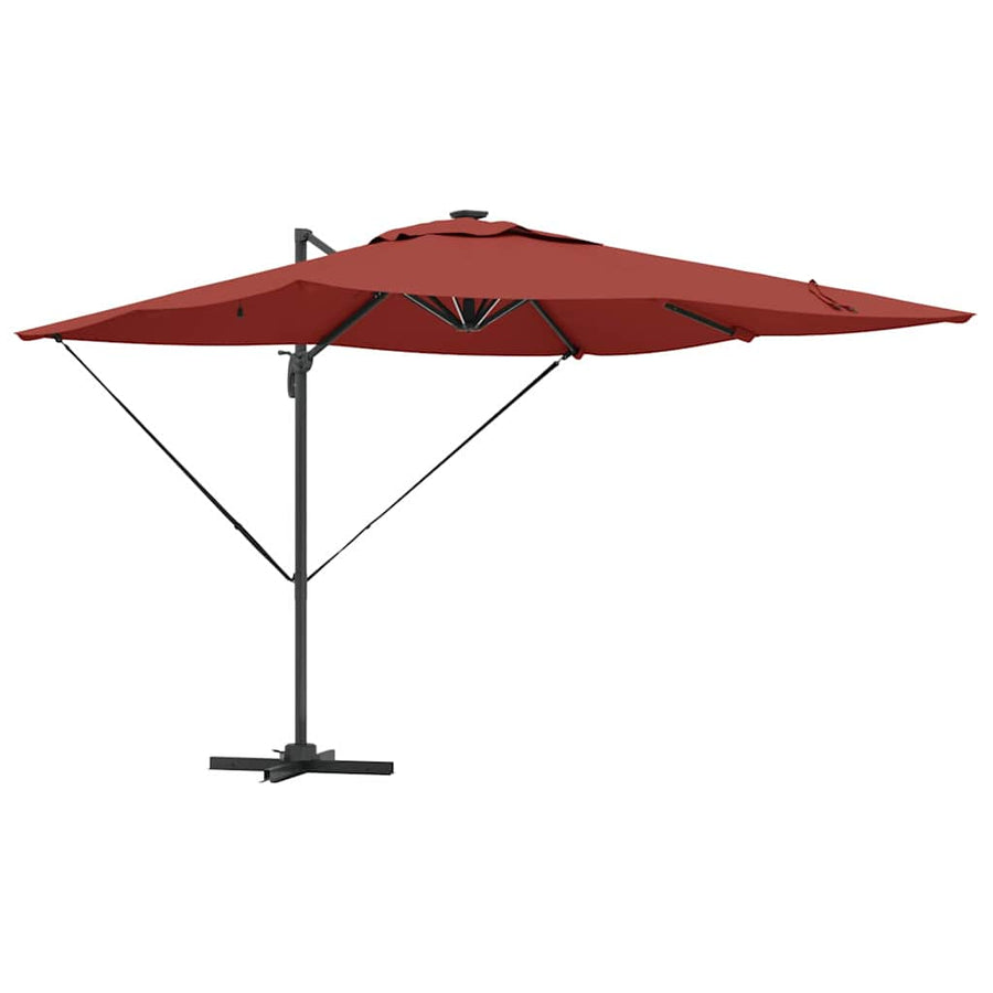 Parasol 286 X 284 X 270 Cm Aluminium En Polyester Terracotta
