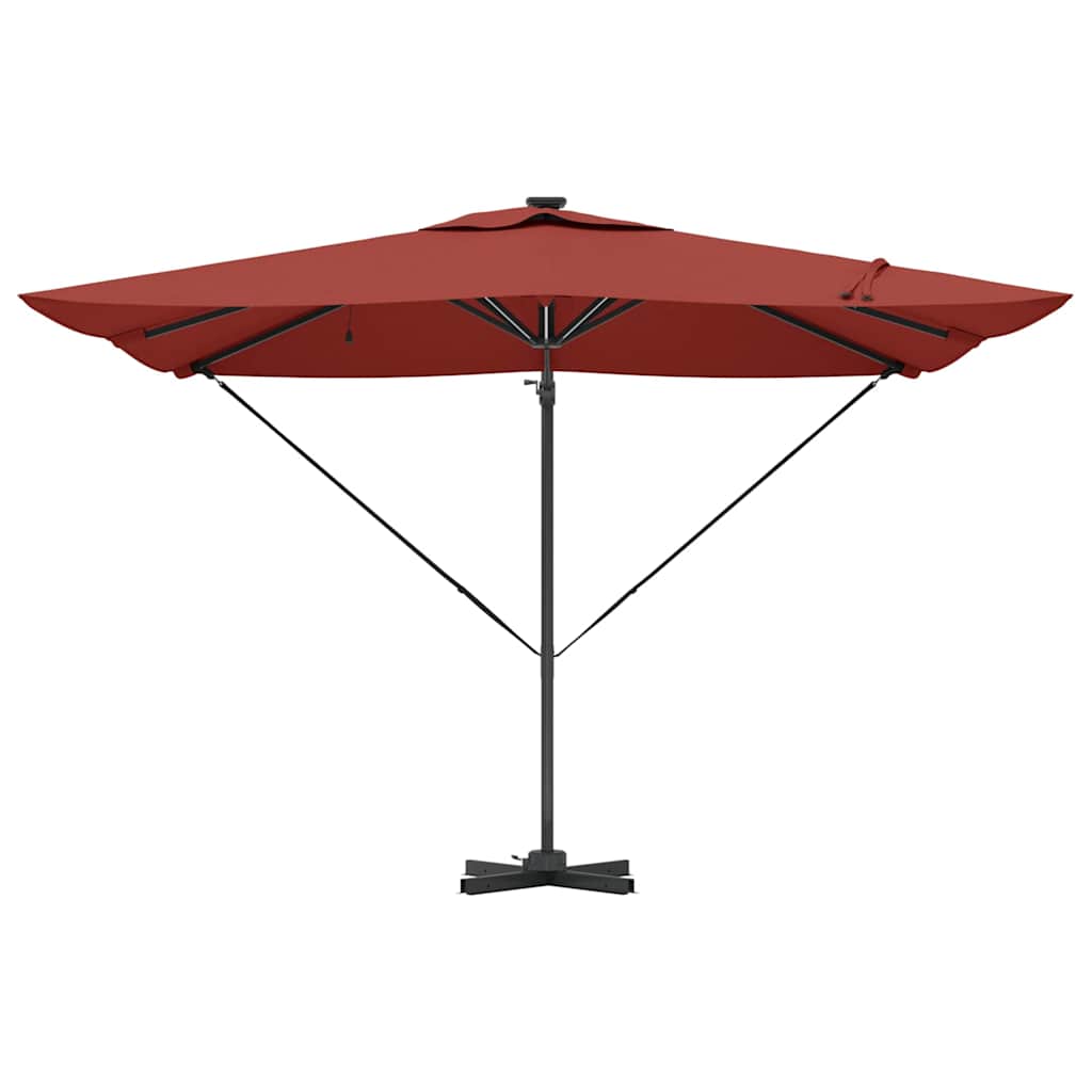 Parasol 286 X 284 X 270 Cm Aluminium En Polyester Terracotta