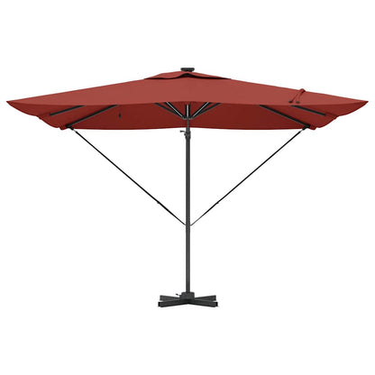 Parasol 286 X 284 X 270 Cm Aluminium En Polyester Terracotta