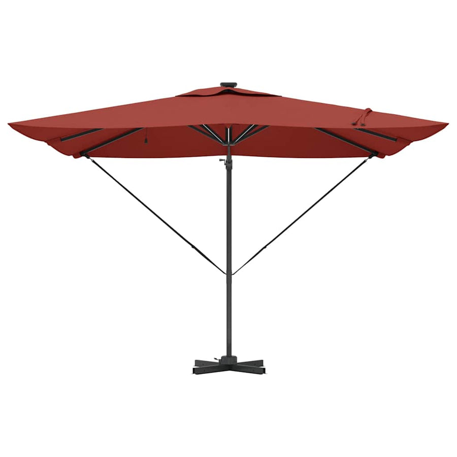 Parasol 286 X 284 X 270 Cm Aluminium En Polyester Terracotta