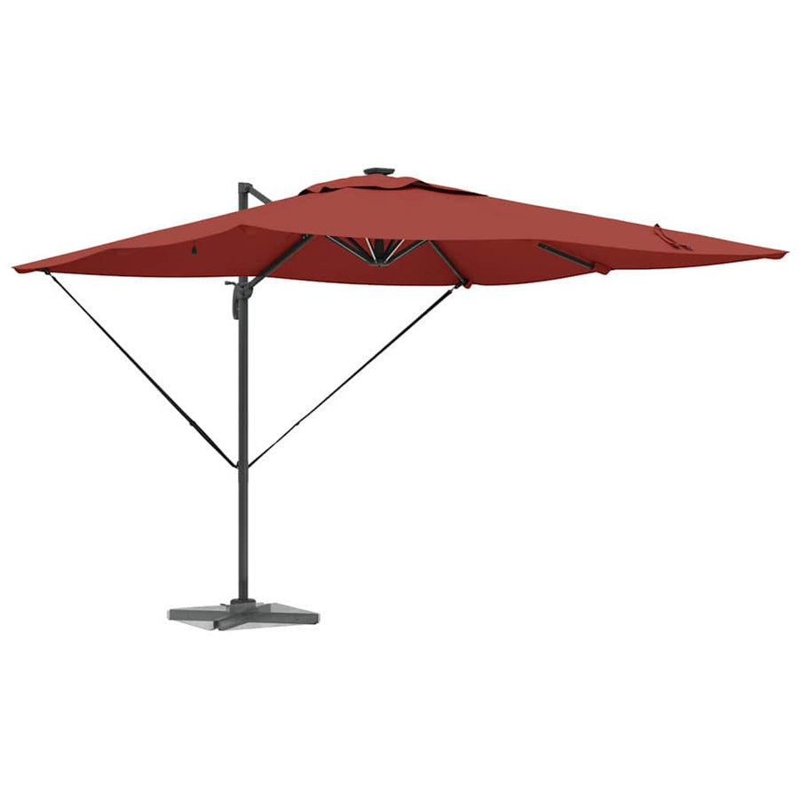 Parasol 286 X 284 X 270 Cm Aluminium En Polyester Terracotta