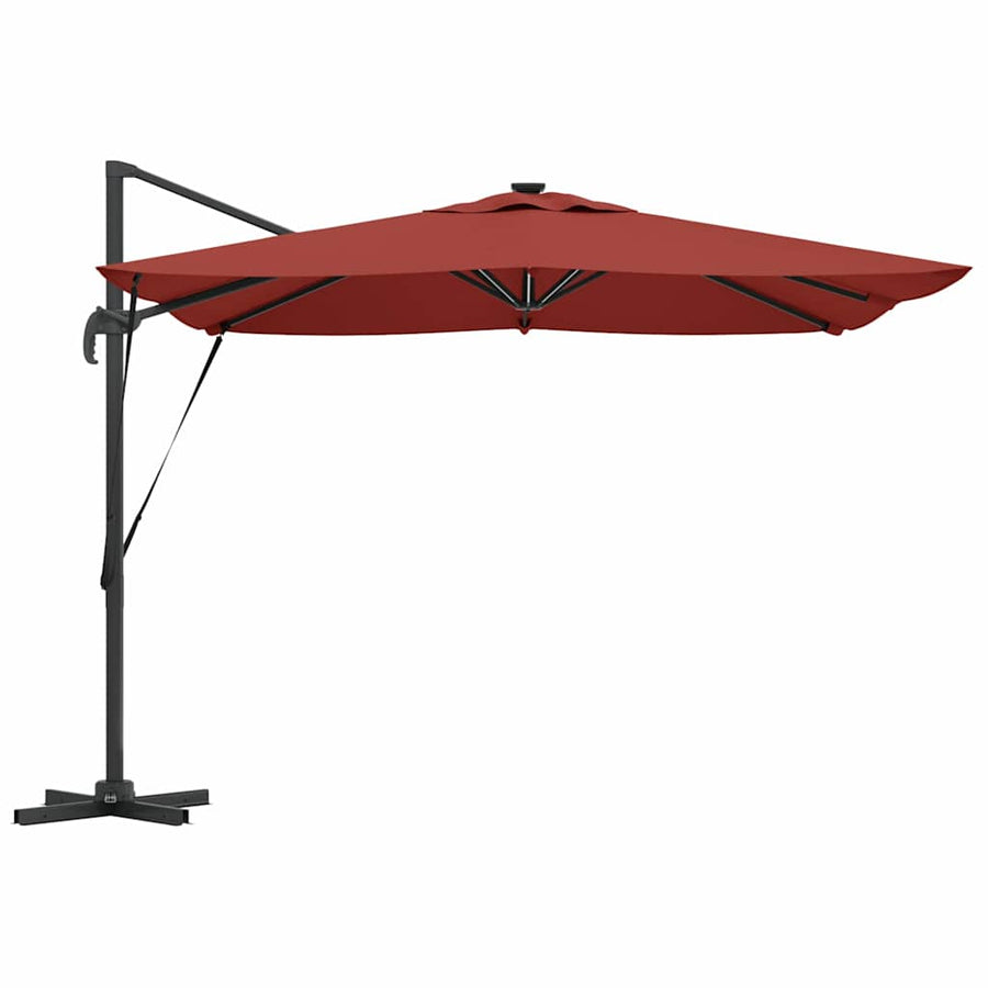 Parasol 286 X 284 X 270 Cm Aluminium En Polyester Terracotta