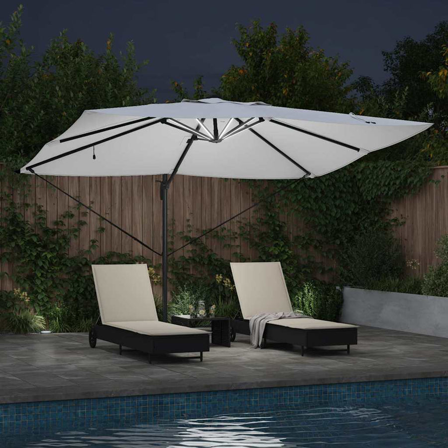 Parasol Met Slot 352 X 251 X 265 Cm Polyester En Aluminium Zand