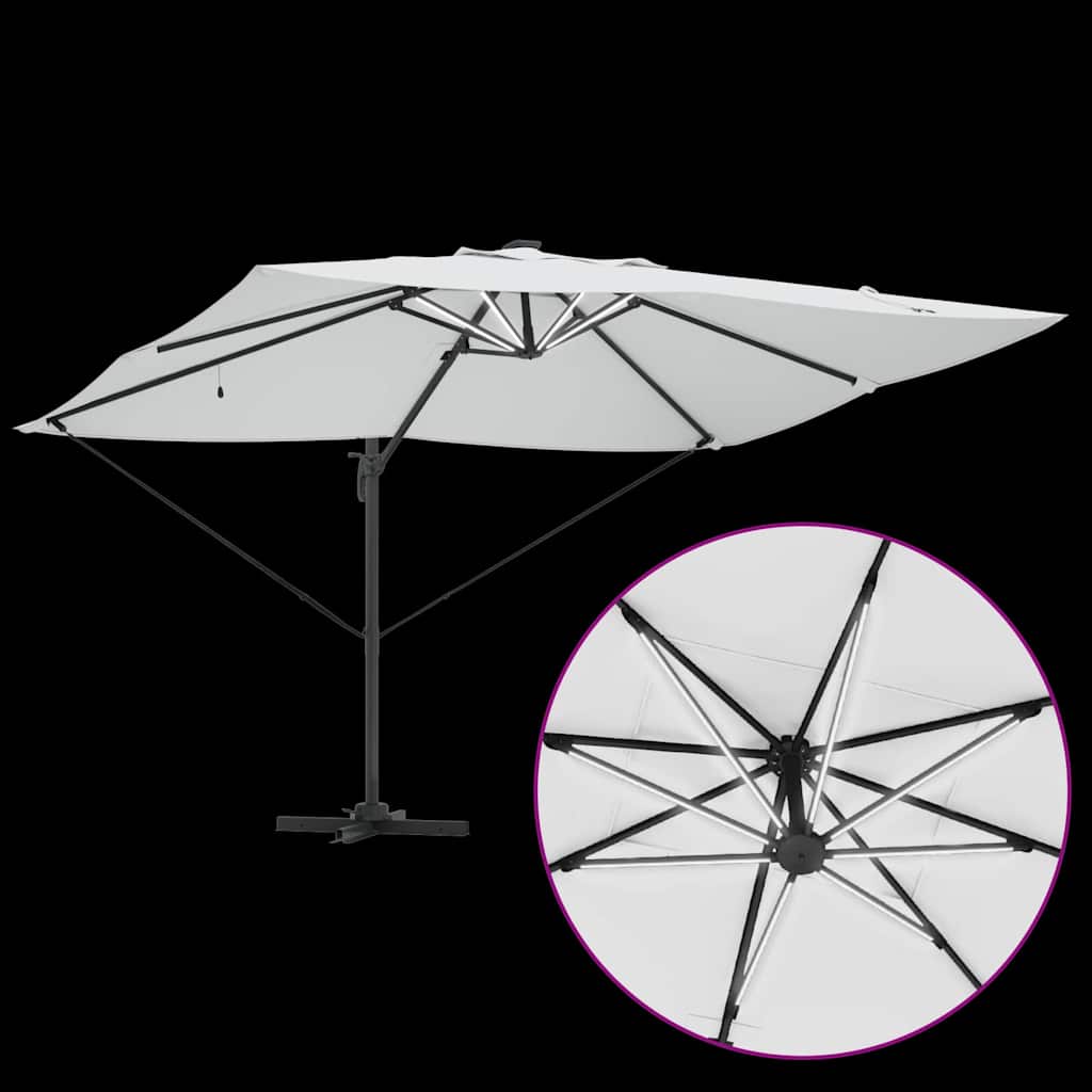Parasol Met Slot 352 X 251 X 265 Cm Polyester En Aluminium Zand