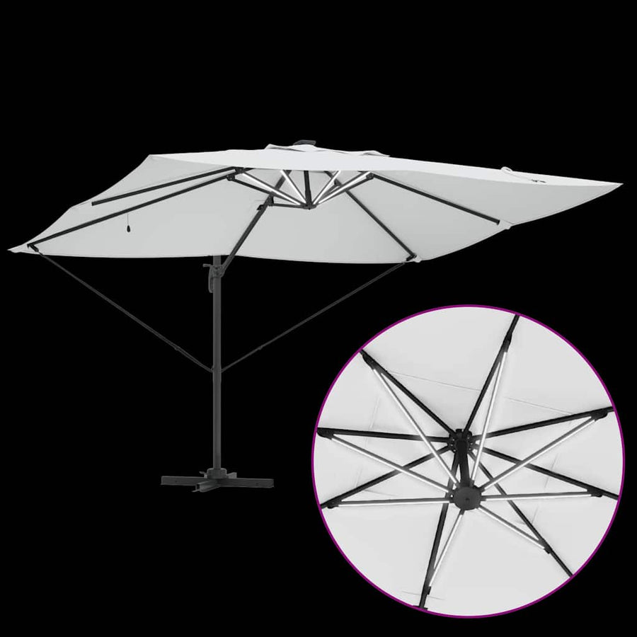 Parasol Met Slot 352 X 251 X 265 Cm Polyester En Aluminium Zand