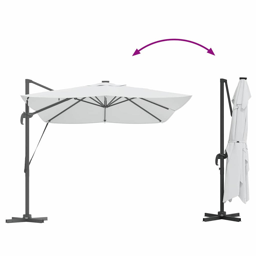 Parasol Met Slot 352 X 251 X 265 Cm Polyester En Aluminium Zand