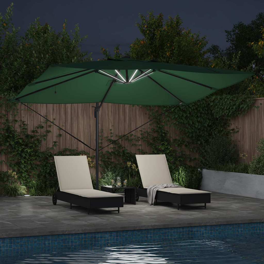 Parasol 352 X 251 X 265 Cm Polyester En Aluminium Groen