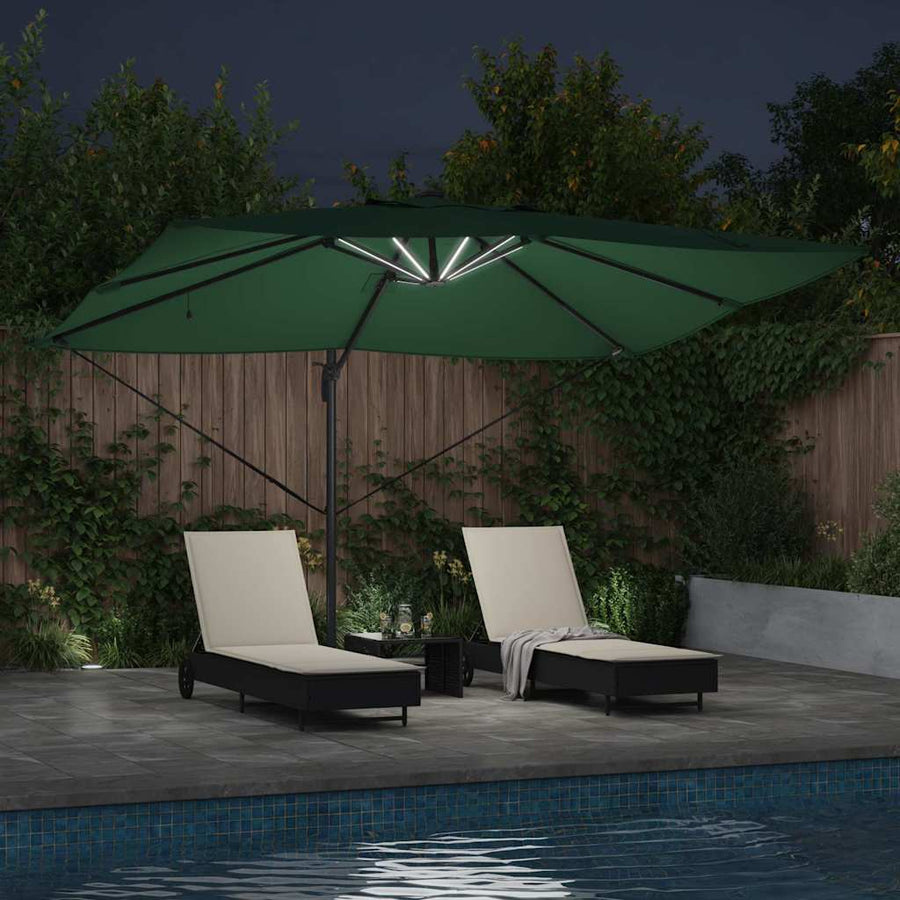 Parasol 352 X 251 X 265 Cm Polyester En Aluminium Groen