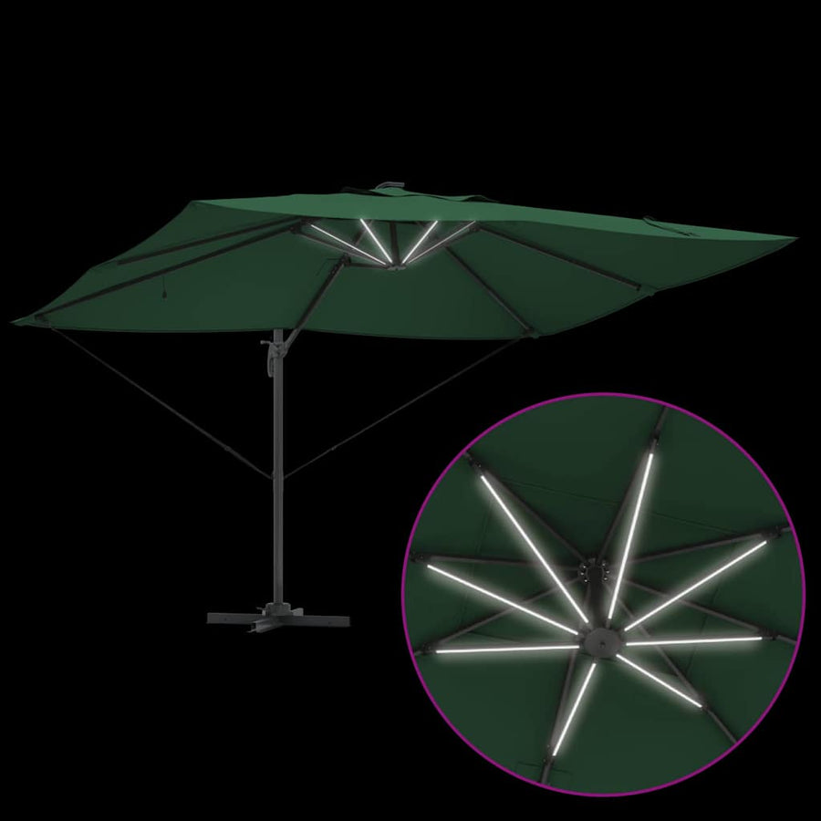 Parasol 352 X 251 X 265 Cm Polyester En Aluminium Groen