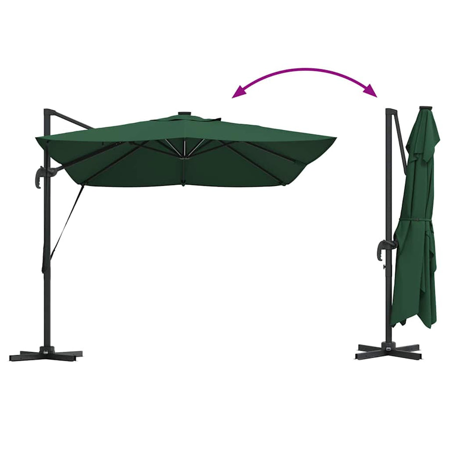 Parasol 352 X 251 X 265 Cm Polyester En Aluminium Groen