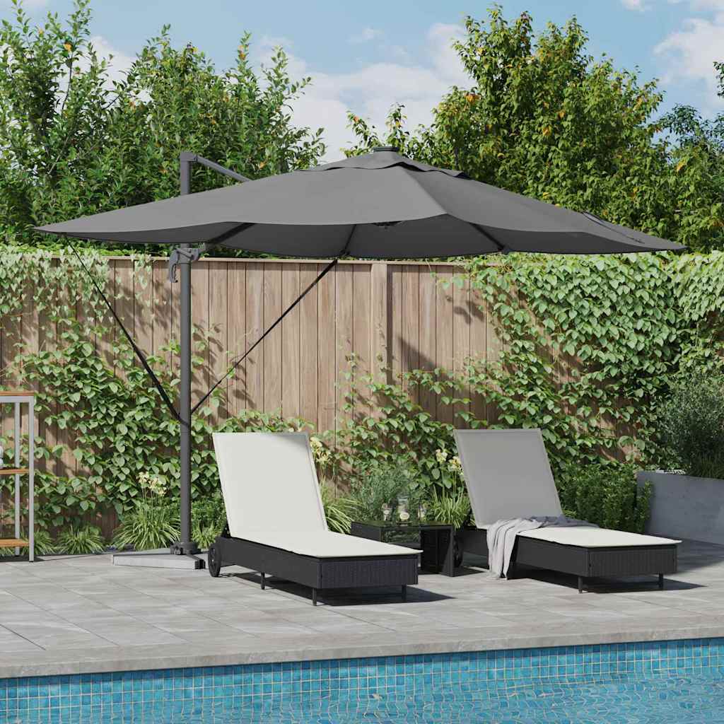 Parasol 352 X 251 X 265 Cm Polyester En Aluminium Antraciet