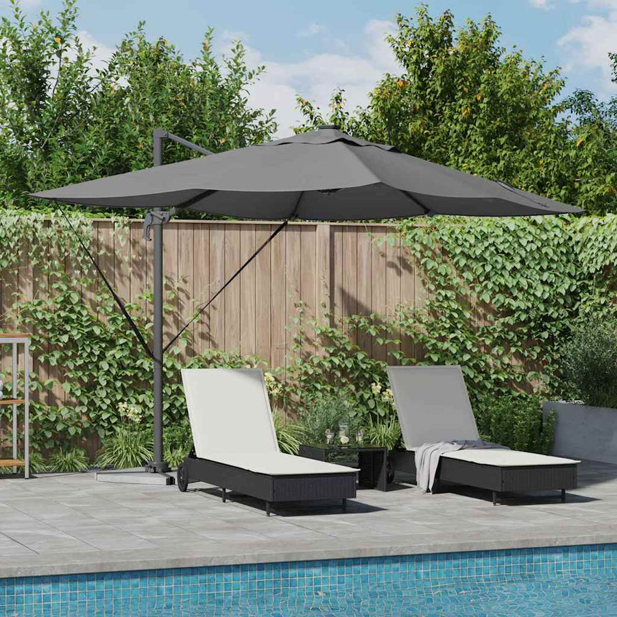 Parasol 352 X 251 X 265 Cm Polyester En Aluminium Antraciet