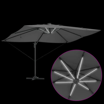 Parasol 352 X 251 X 265 Cm Polyester En Aluminium Antraciet