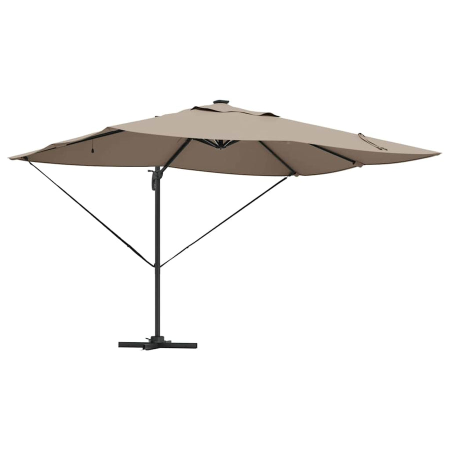 Parasol 352 X 251 X 265 Cm Polyester En Aluminium Taupe
