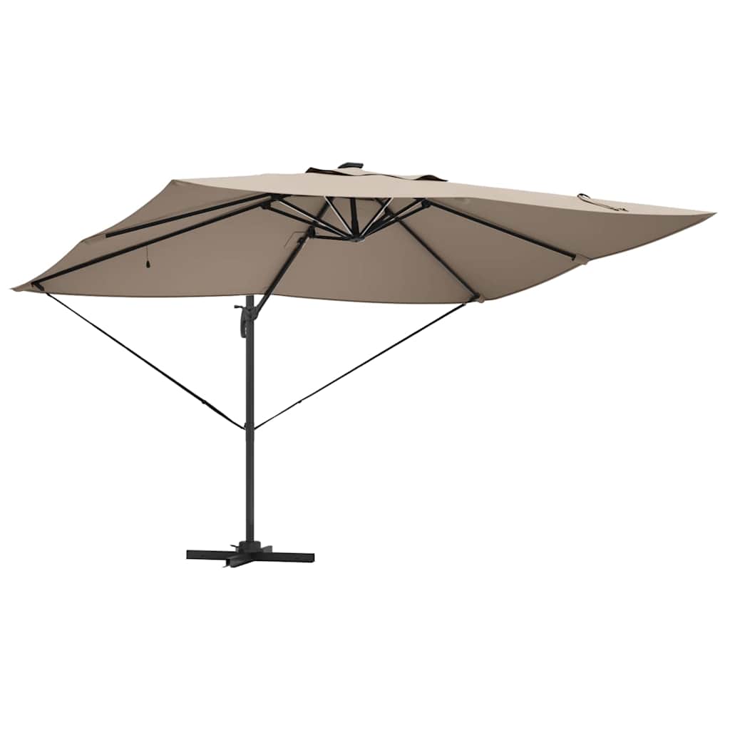 Parasol 352 X 251 X 265 Cm Polyester En Aluminium Taupe
