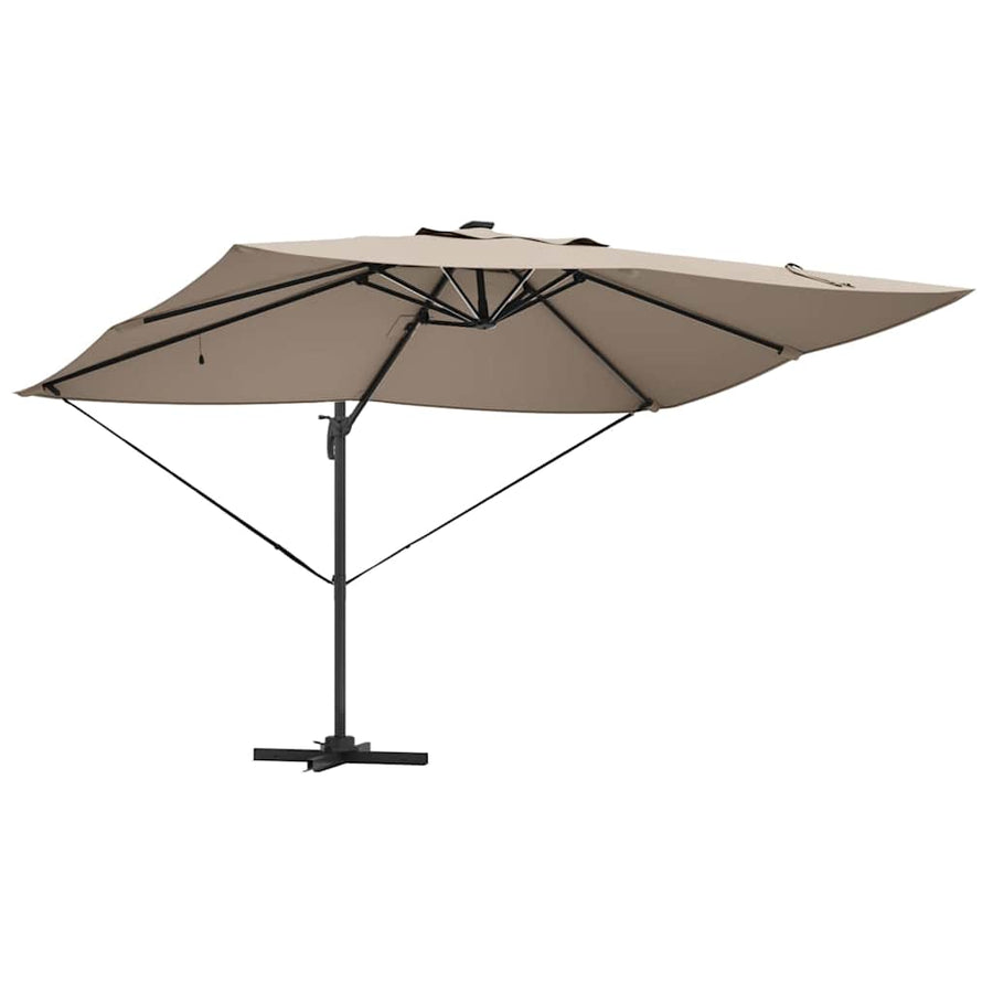 Parasol 352 X 251 X 265 Cm Polyester En Aluminium Taupe