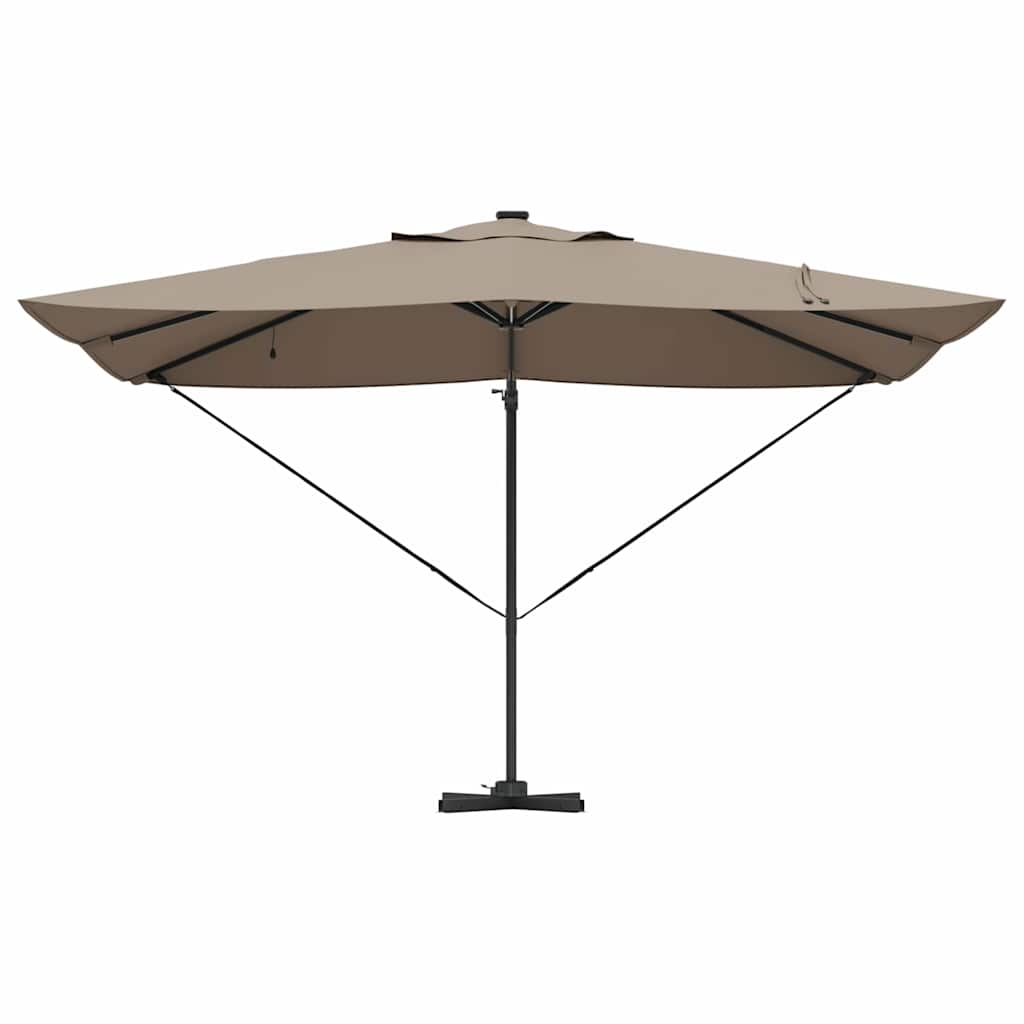 Parasol 352 X 251 X 265 Cm Polyester En Aluminium Taupe