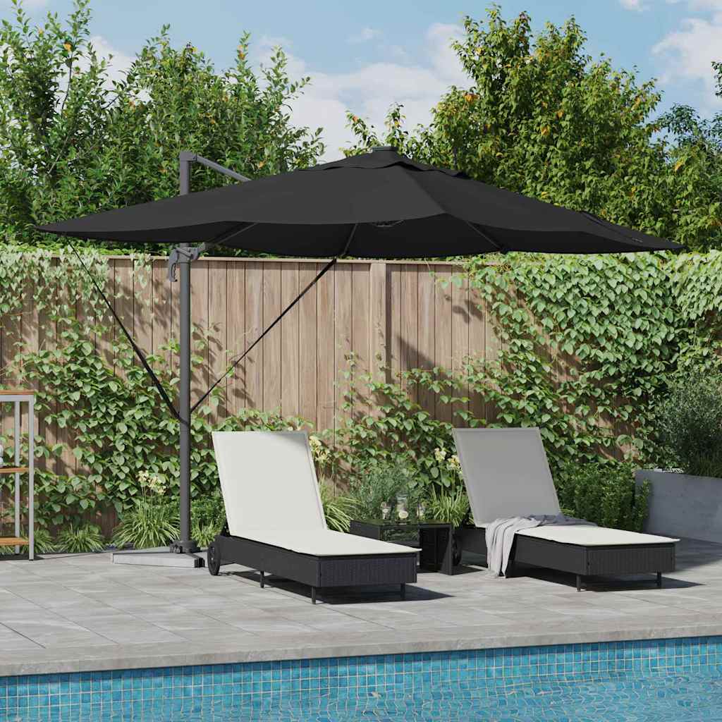 Parasol 352 X 251 X 265 Cm Polyester En Aluminium Zwart