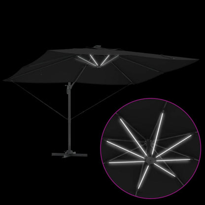 Parasol 352 X 251 X 265 Cm Polyester En Aluminium Zwart