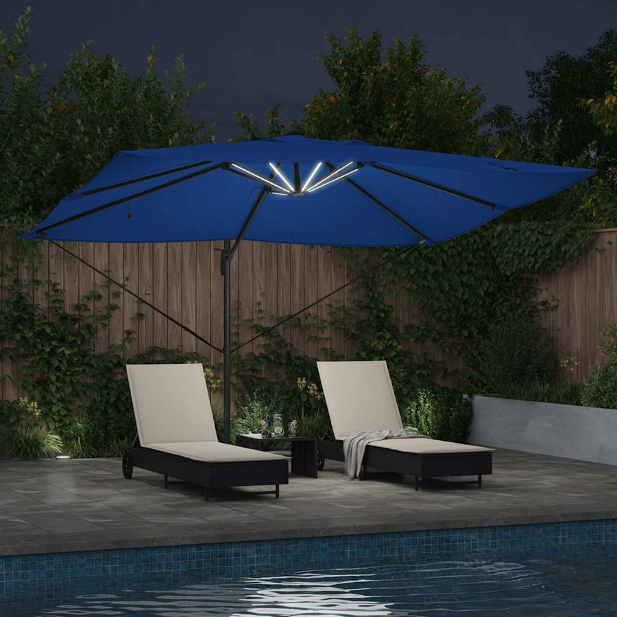 Parasol Azurblauw 352 x 251 x 265 cm Polyester en Aluminium