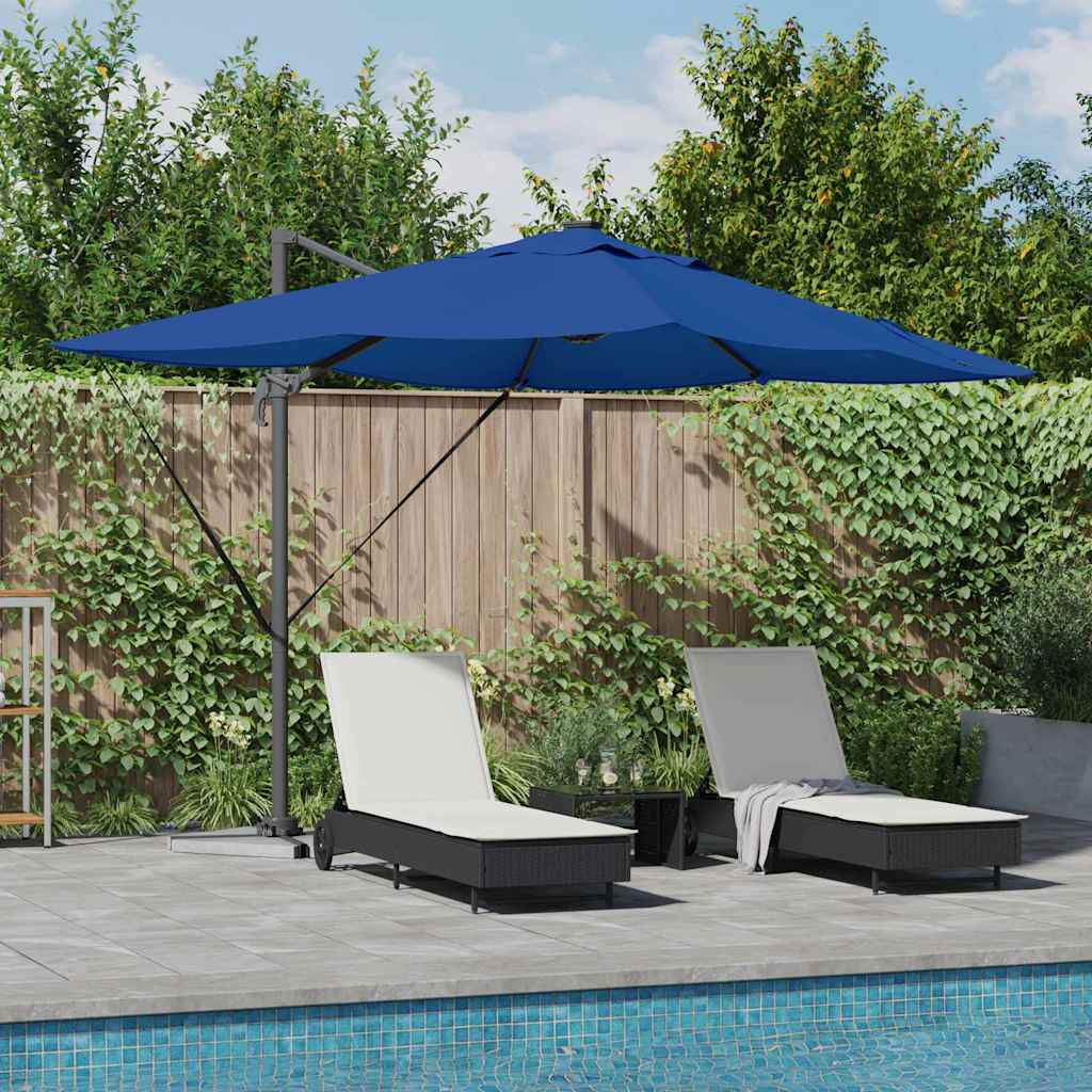 Parasol Azurblauw 352 x 251 x 265 cm Polyester en Aluminium