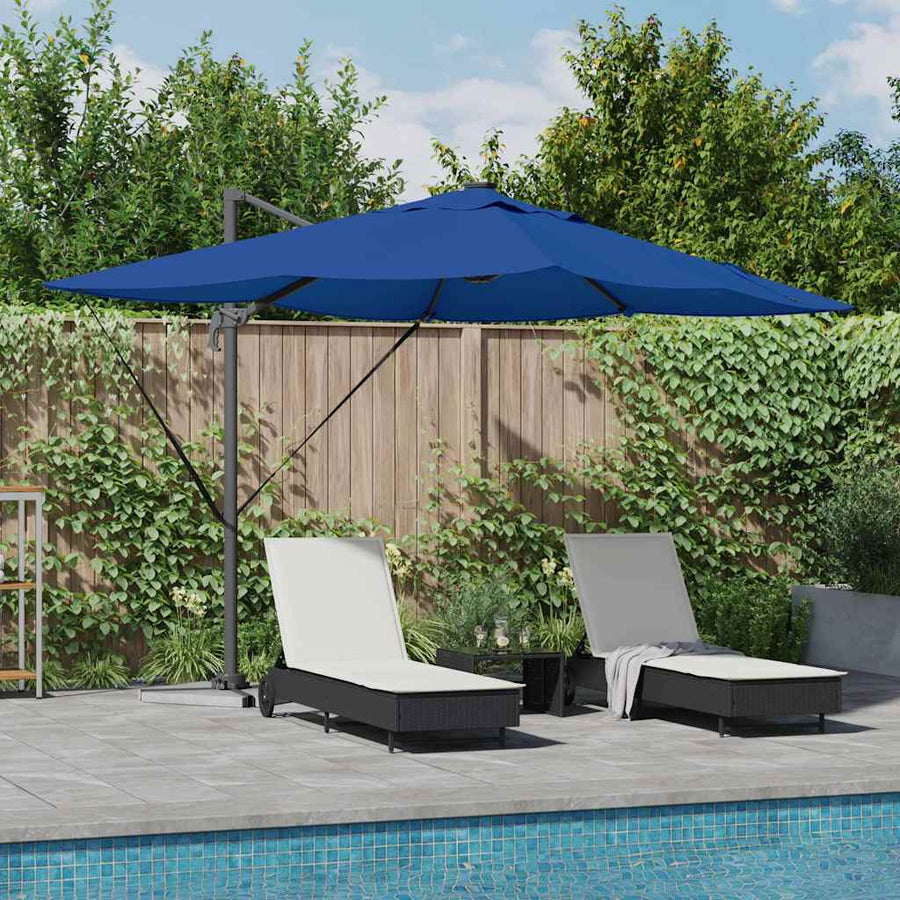 Parasol Azurblauw 352 x 251 x 265 cm Polyester en Aluminium