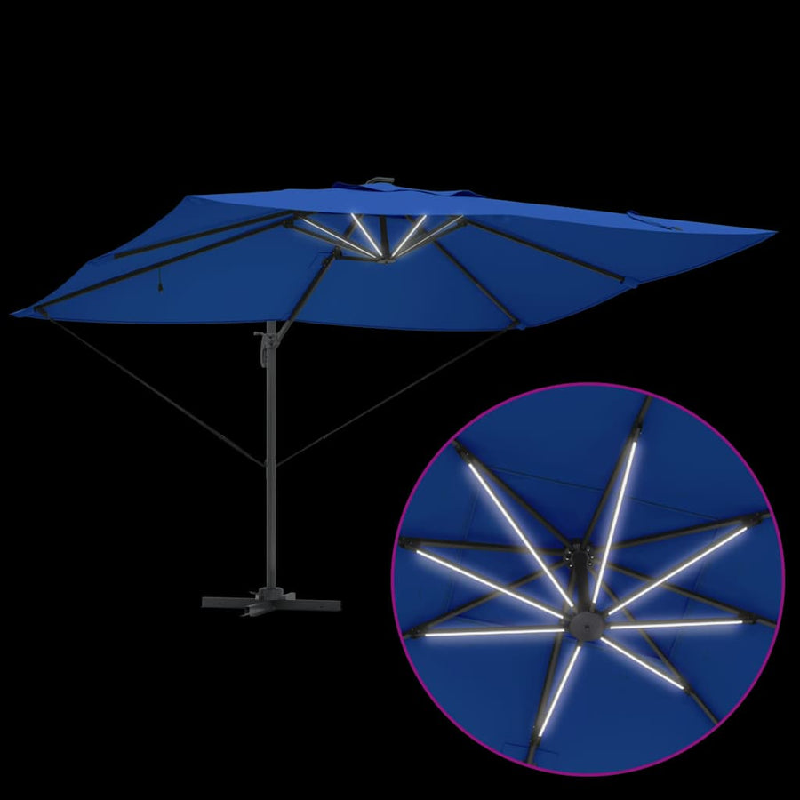 Parasol Azurblauw 352 x 251 x 265 cm Polyester en Aluminium