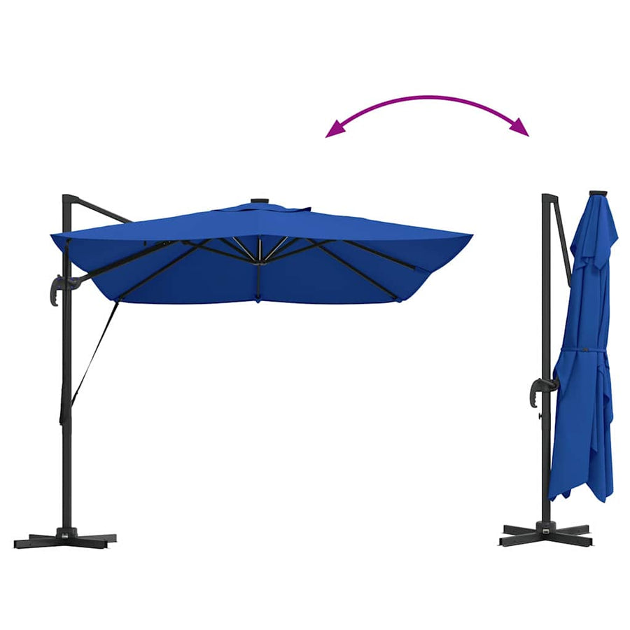 Parasol Azurblauw 352 x 251 x 265 cm Polyester en Aluminium