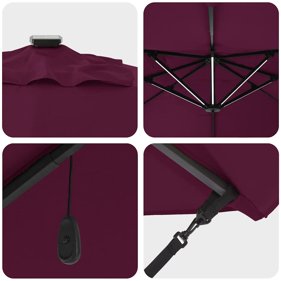 Parasol Bordeaux Rood 352 X 251 X 265 Cm Polyester En Aluminium Bordeauxrood