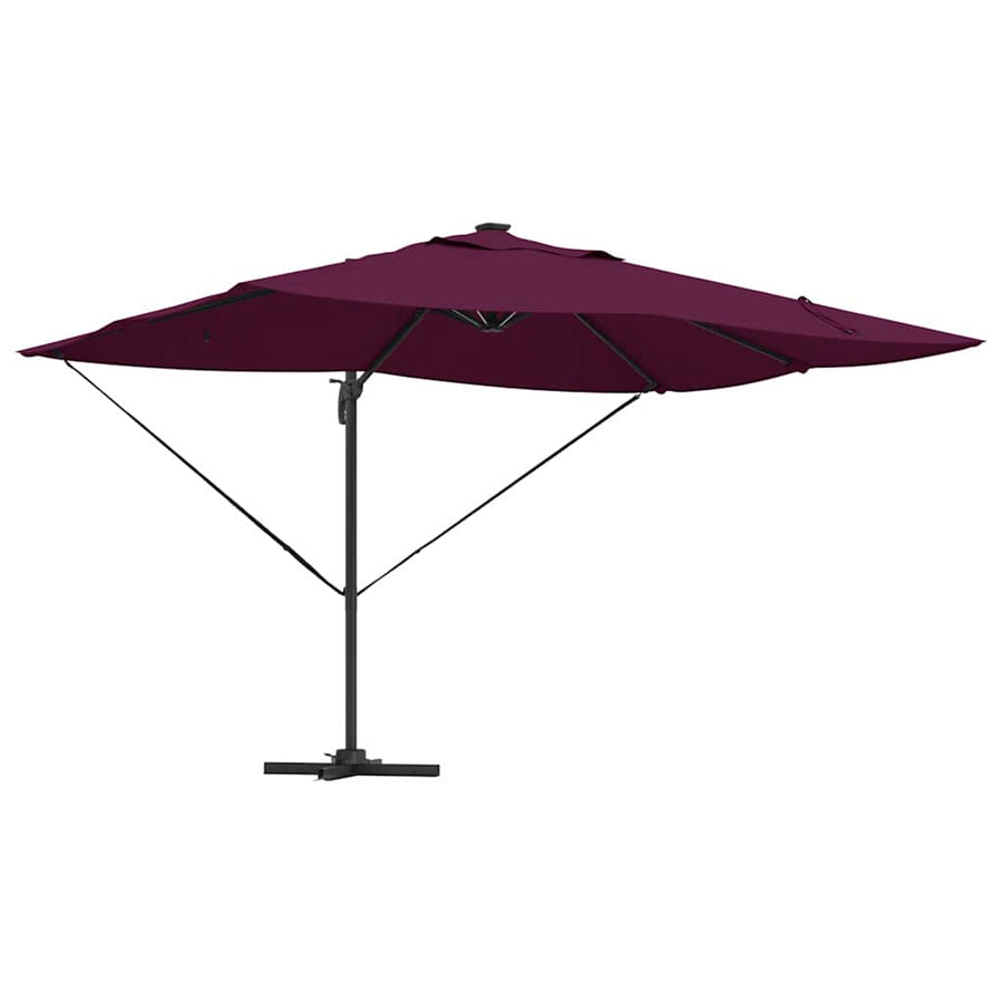 Parasol Bordeaux Rood 352 X 251 X 265 Cm Polyester En Aluminium Bordeauxrood
