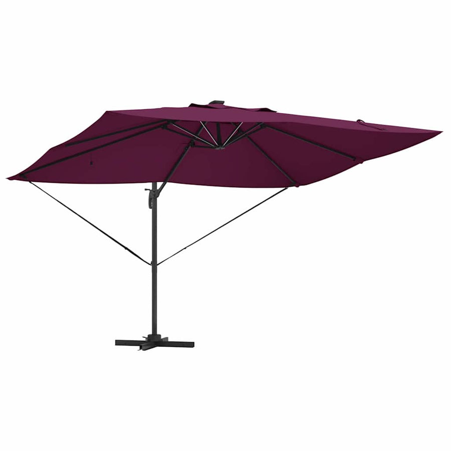 Parasol Bordeaux Rood 352 X 251 X 265 Cm Polyester En Aluminium Bordeauxrood