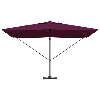 Parasol Bordeaux Rood 352 X 251 X 265 Cm Polyester En Aluminium Bordeauxrood