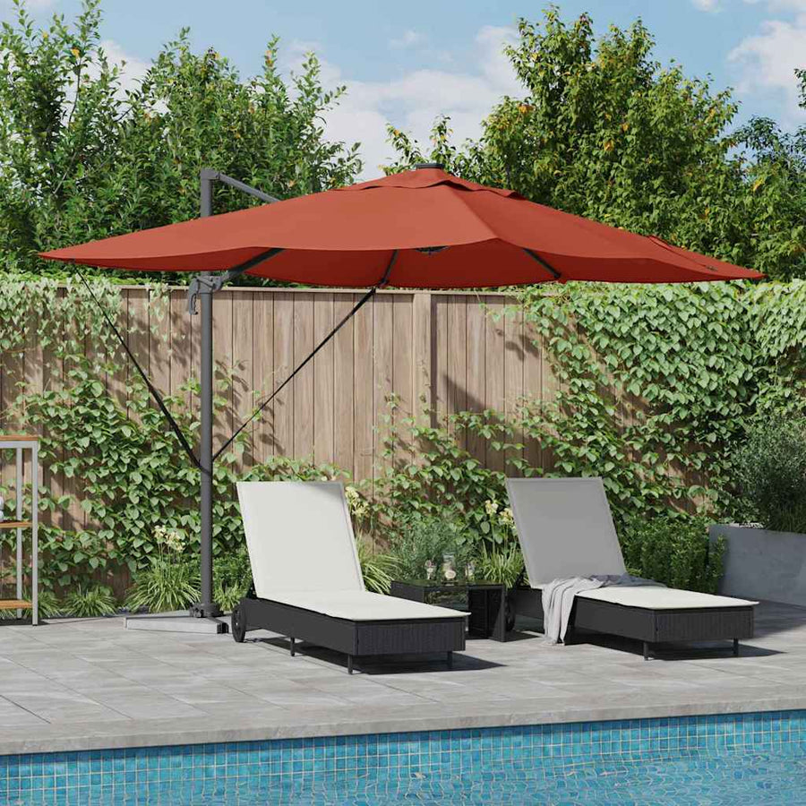 Parasol Terracotta 352 x 251 x 265 cm Polyester en Aluminium