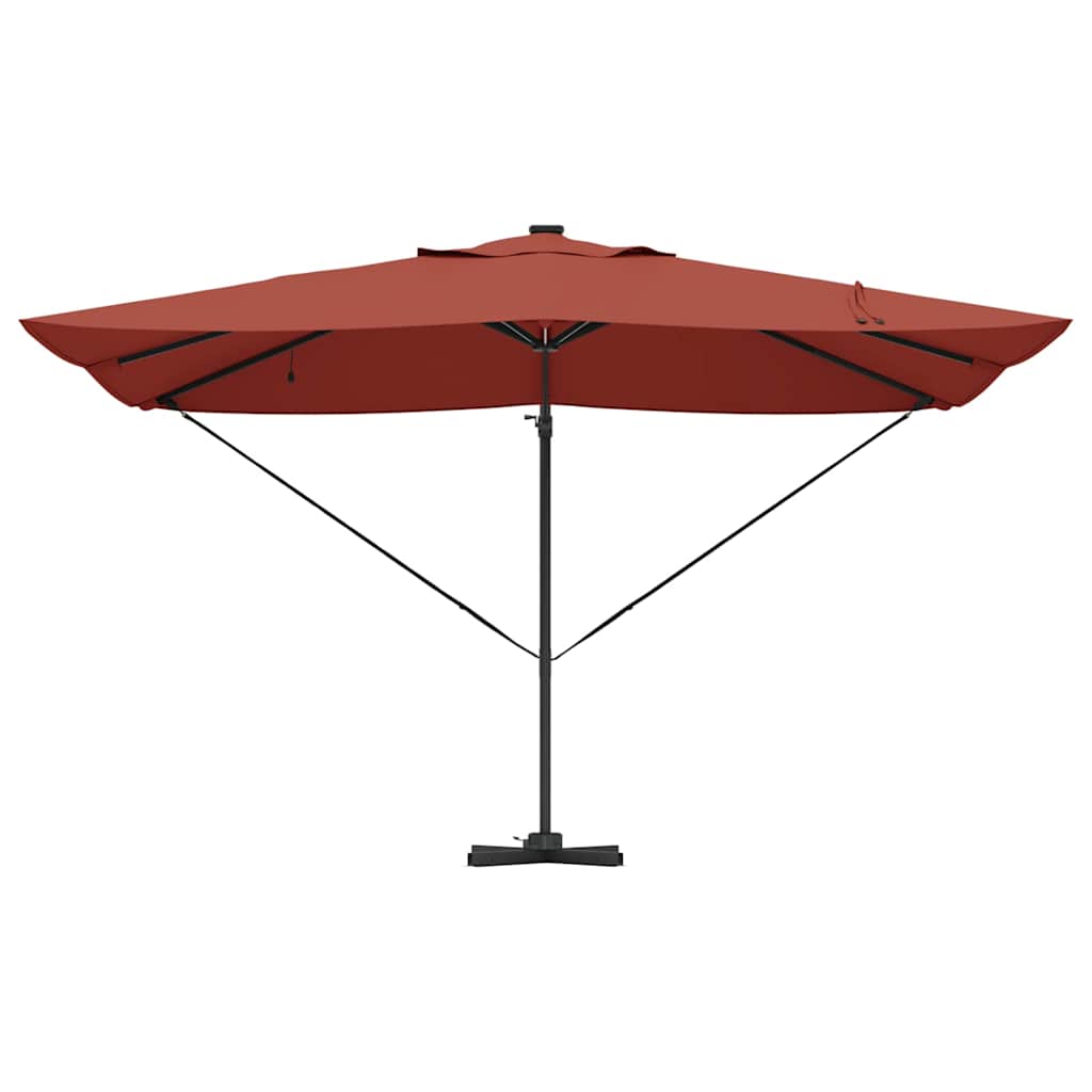 Parasol Terracotta 352 x 251 x 265 cm Polyester en Aluminium