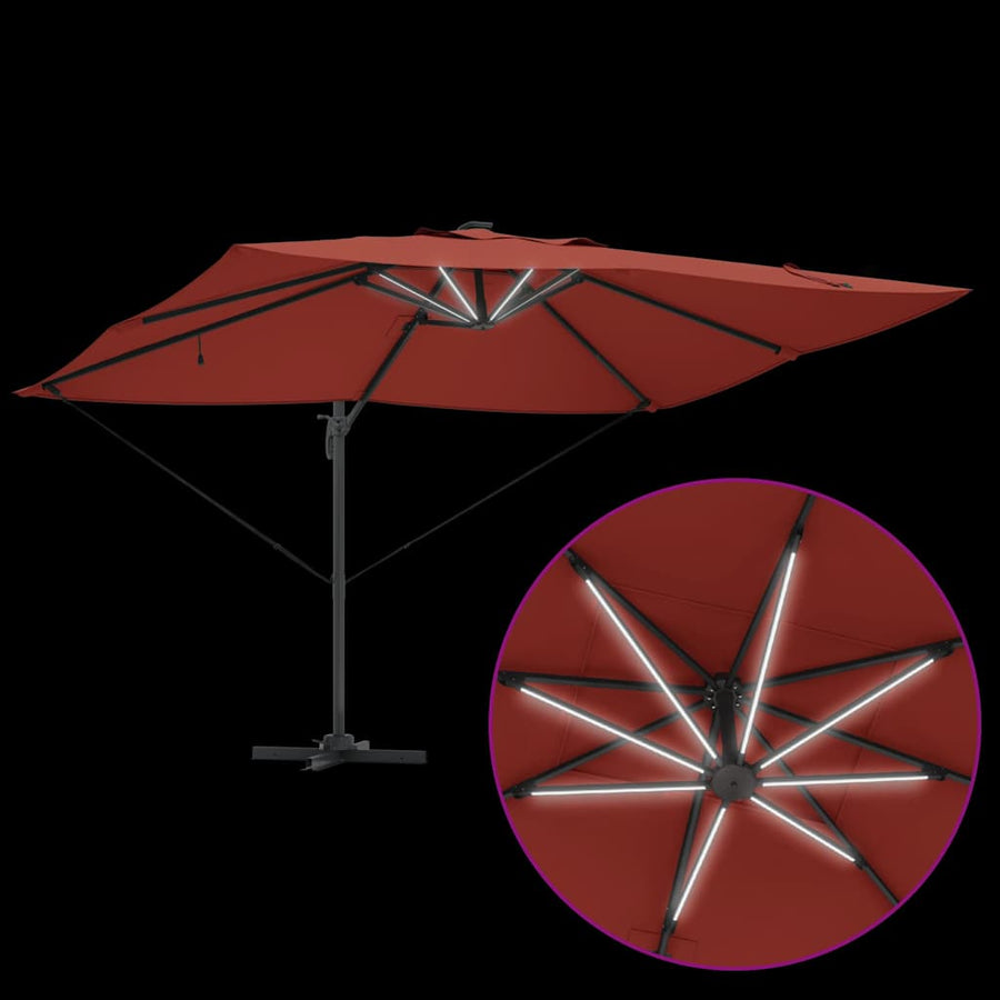 Parasol Terracotta 352 x 251 x 265 cm Polyester en Aluminium