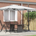 Roma Parasol Beige 286 x 284 x 265 cm Aluminum and Polyester