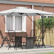 Parasol beige 286x284x265 cm aluminium polyester