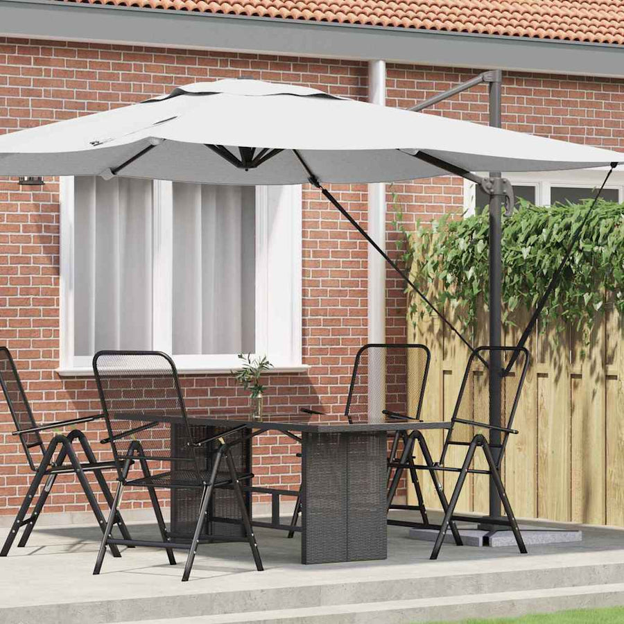 Roma Parasol Beige 286 X 284 X 265 Cm Aluminium En Polyester Zand