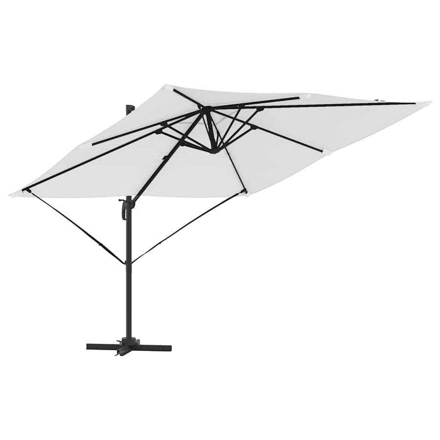 Roma Parasol Beige 286 X 284 X 265 Cm Aluminium En Polyester Zand