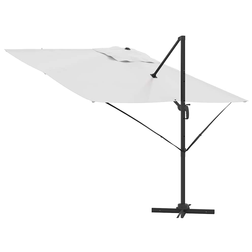 Roma Parasol Beige 286 X 284 X 265 Cm Aluminium En Polyester Zand