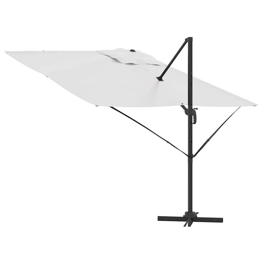 Roma Parasol Beige 286 X 284 X 265 Cm Aluminium En Polyester Zand