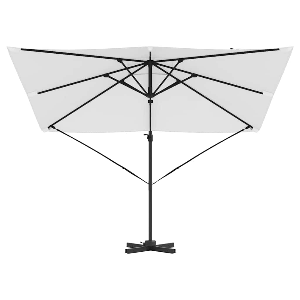 Roma Parasol Beige 286 X 284 X 265 Cm Aluminium En Polyester Zand