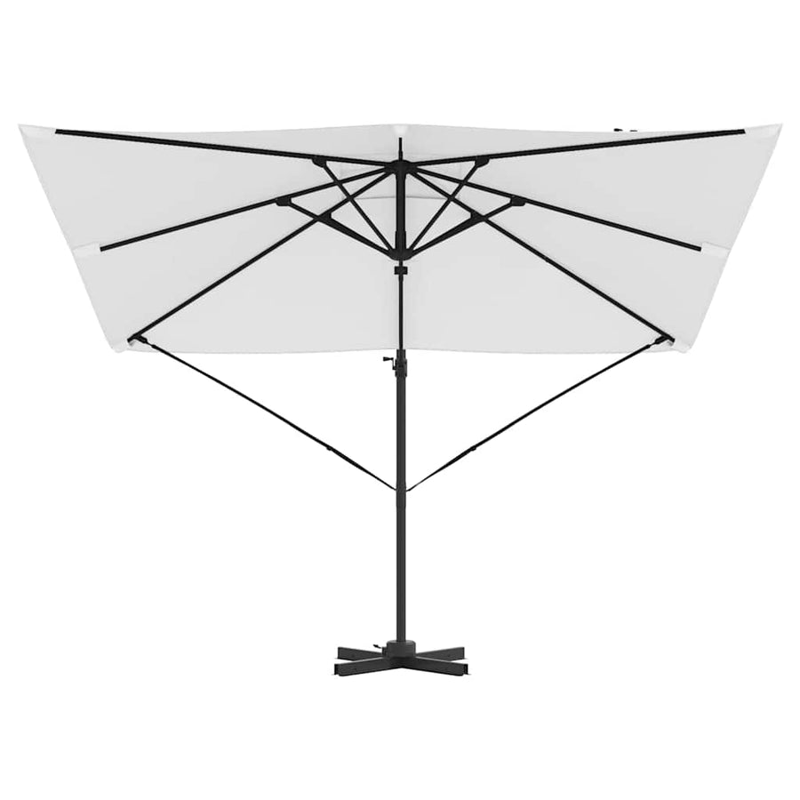 Roma Parasol Beige 286 X 284 X 265 Cm Aluminium En Polyester Zand