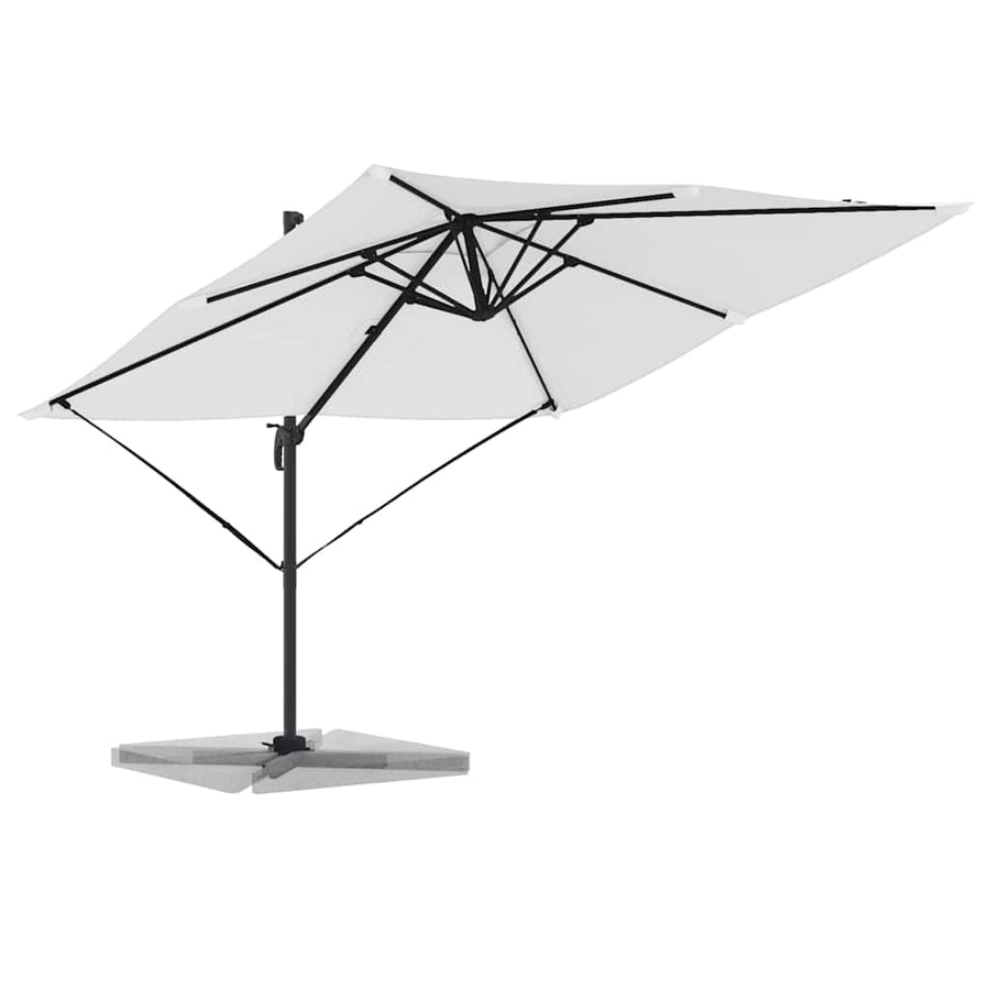 Roma Parasol Beige 286 X 284 X 265 Cm Aluminium En Polyester Zand