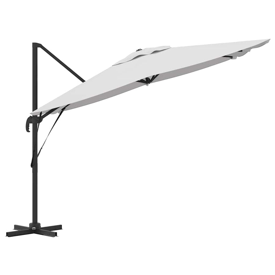 Roma Parasol Beige 286 X 284 X 265 Cm Aluminium En Polyester Zand