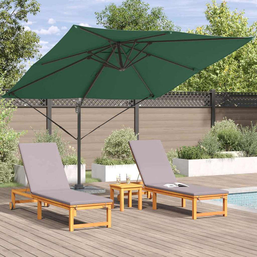 Roma Parasol 286 X 284 X 265 Cm Aluminium En Polyester Groen